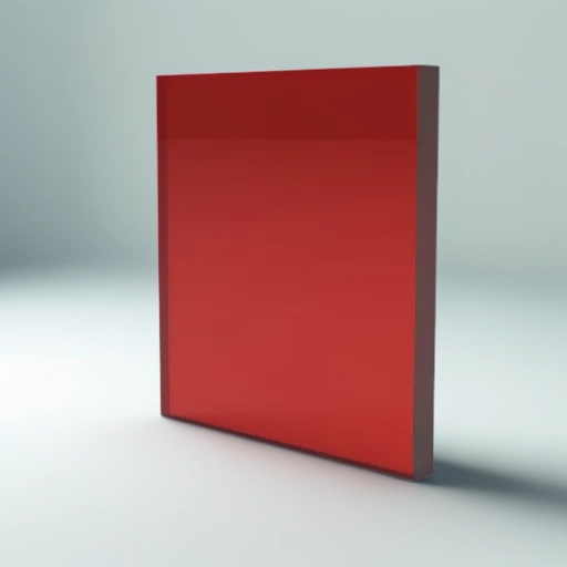 Rote transparente Acrylplatte