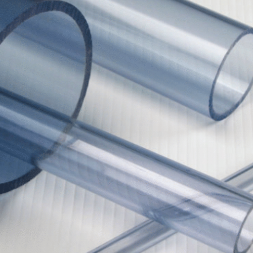 Clear rigid tubing for medical device components