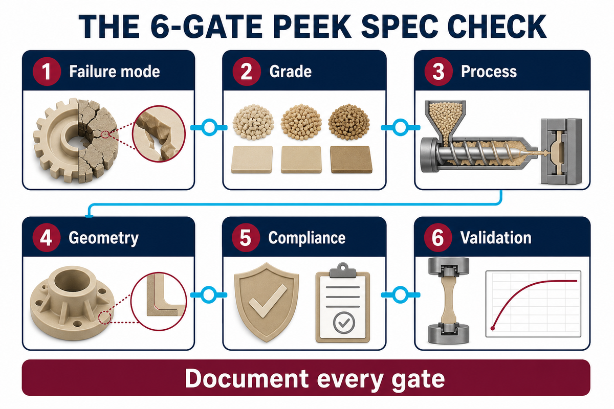 The 6-Gate PEEK Spec Check — Turbo Plastic